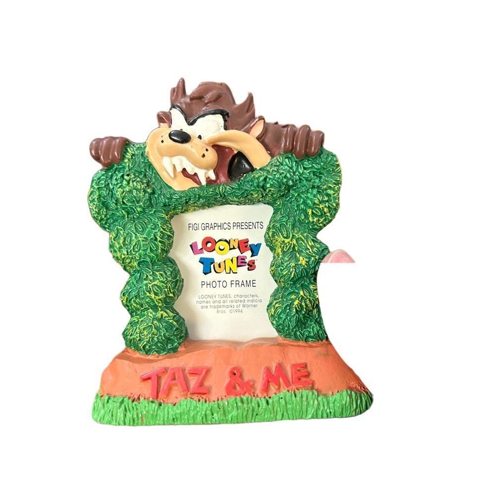 Vintage 1994 Warner Bros Taz & Me Mini Picture Frame